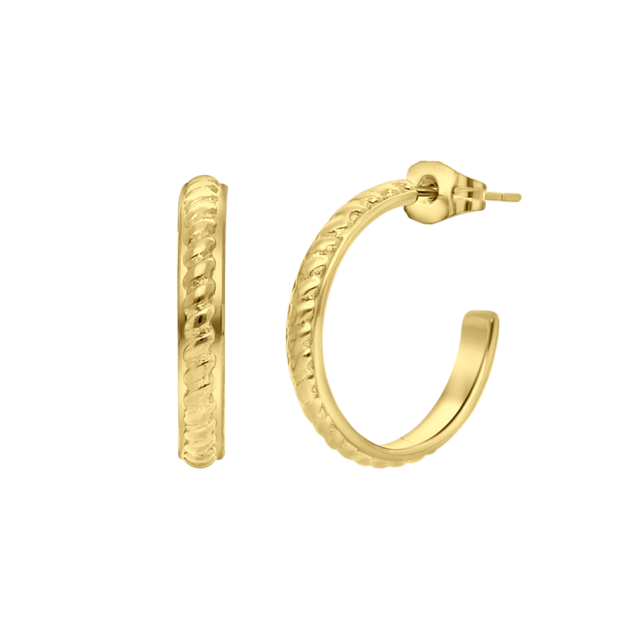 Stalen goldplated oorringen