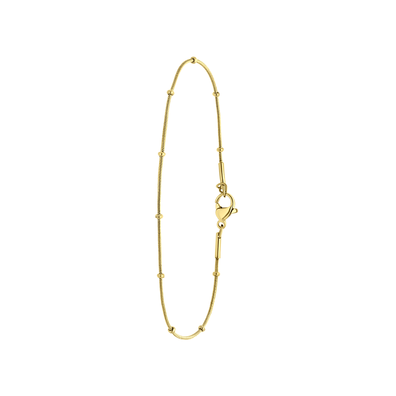 Stalen goldplated armband fantasieschakel