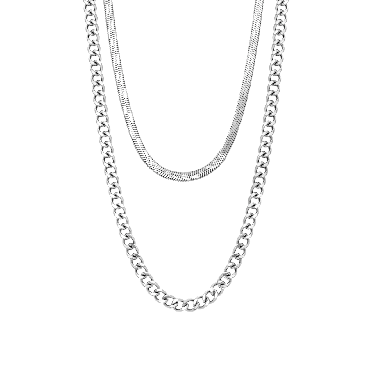 Stainless steel dubbele kettingen