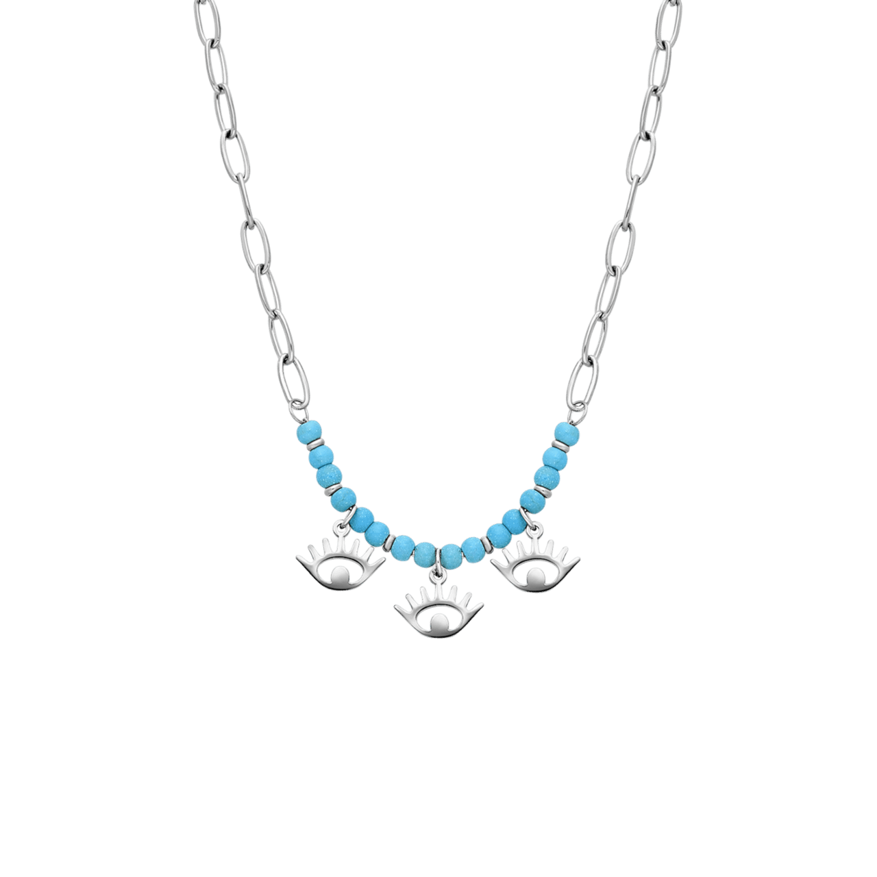 Stainless steel ketting met hanger oogjes