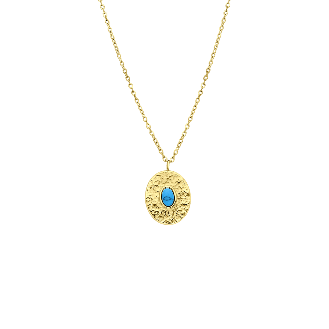 Stainless steel golplated ketting met hanger