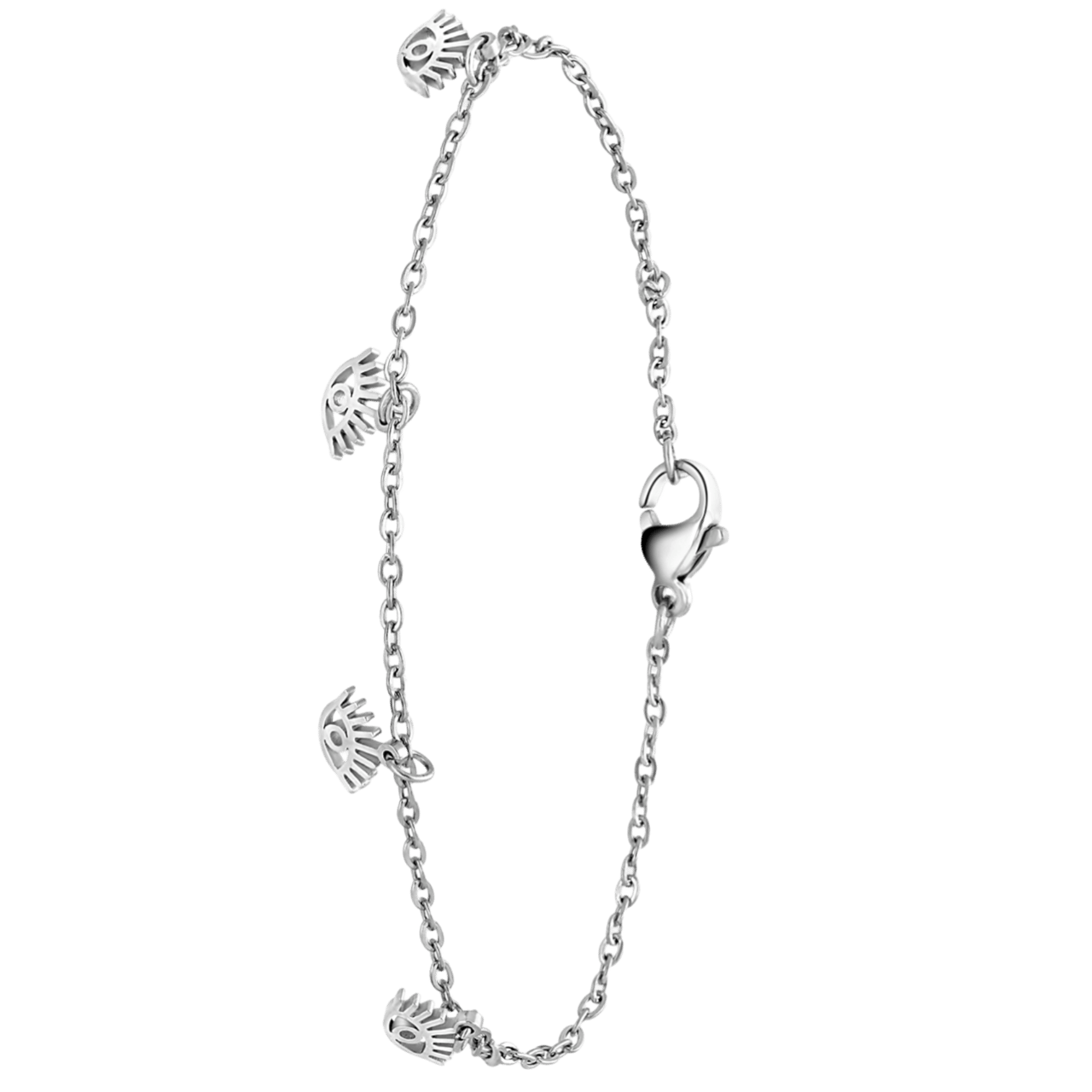 Stainless steel armband met hanger oogjes