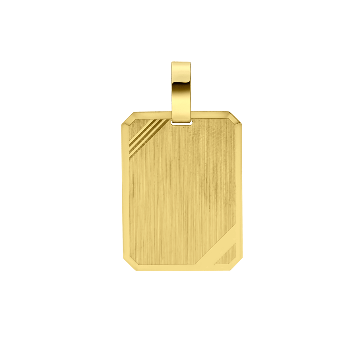 Zilveren goldplated hanger graveerplaat