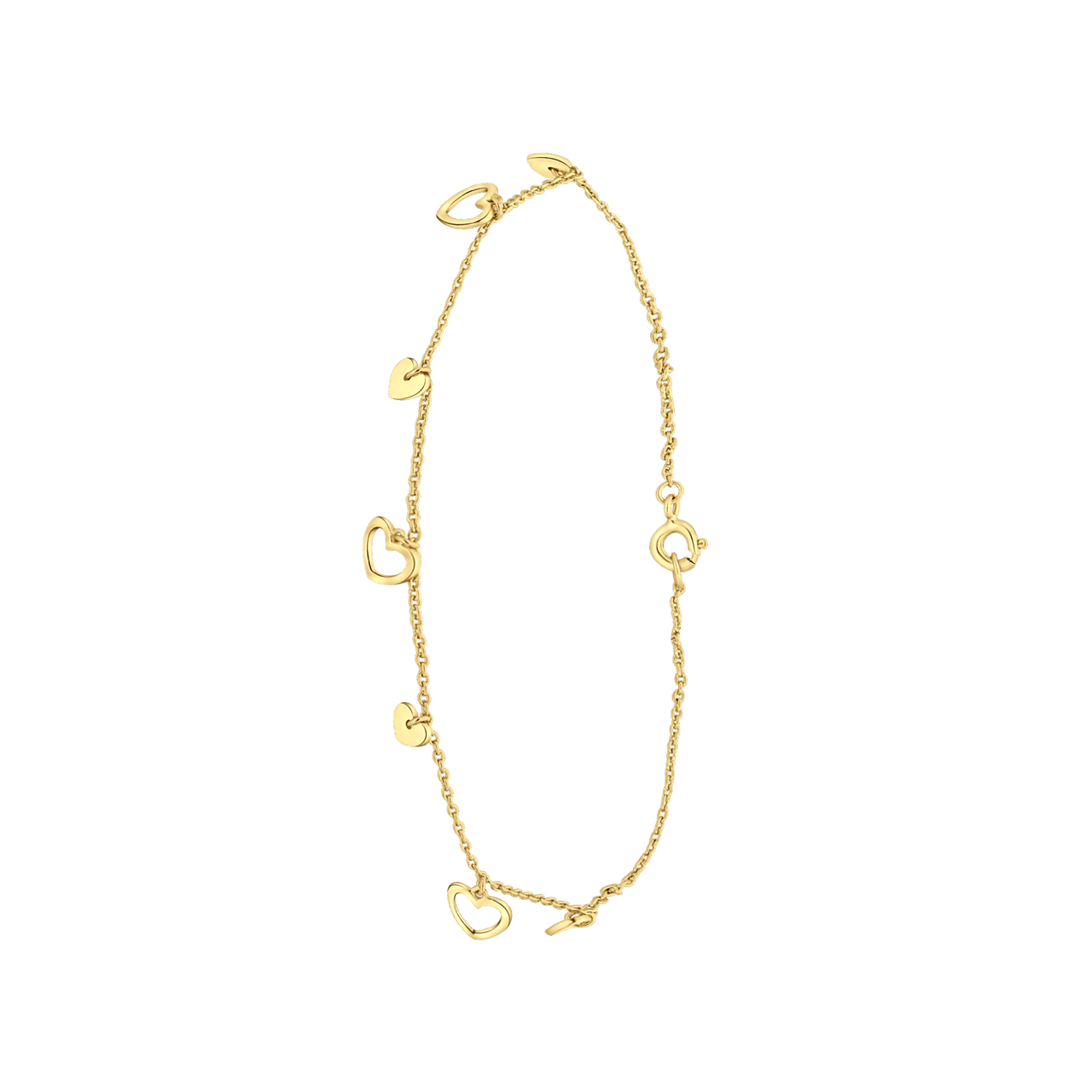 Zilveren goldplated enkelbandje voor dames