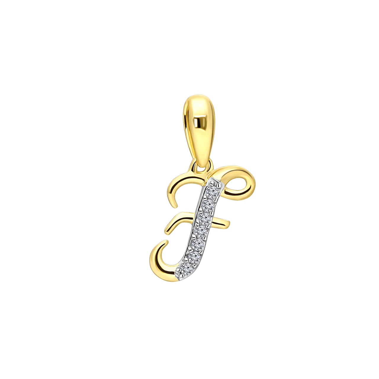 Alphabet-Anhänger, 585 Gelbgold, mit Diamant 0,03 kt
