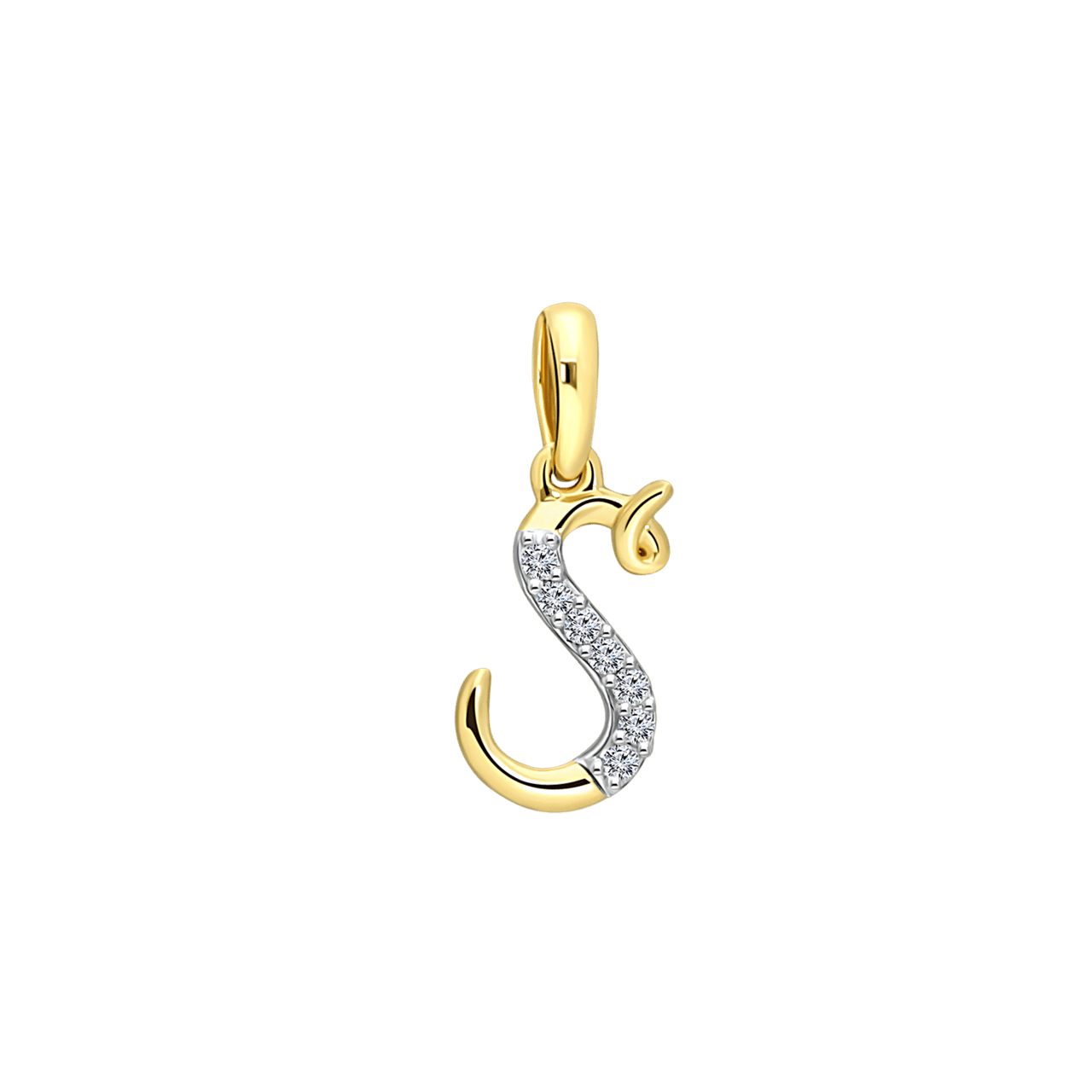 Alphabet-Anhänger, 585 Gelbgold, mit Diamant 0,03 kt