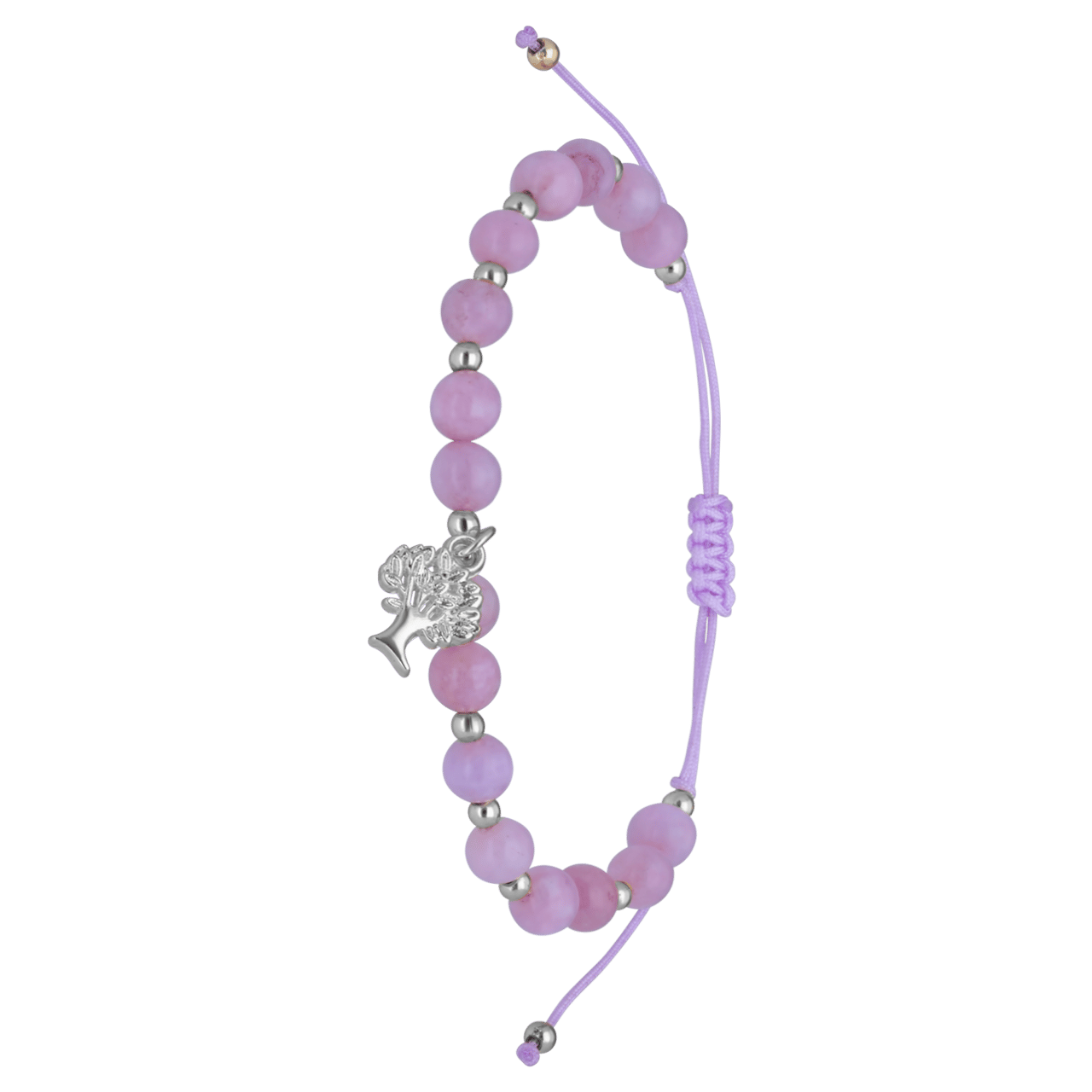 Bijoux armband met paarse kralen