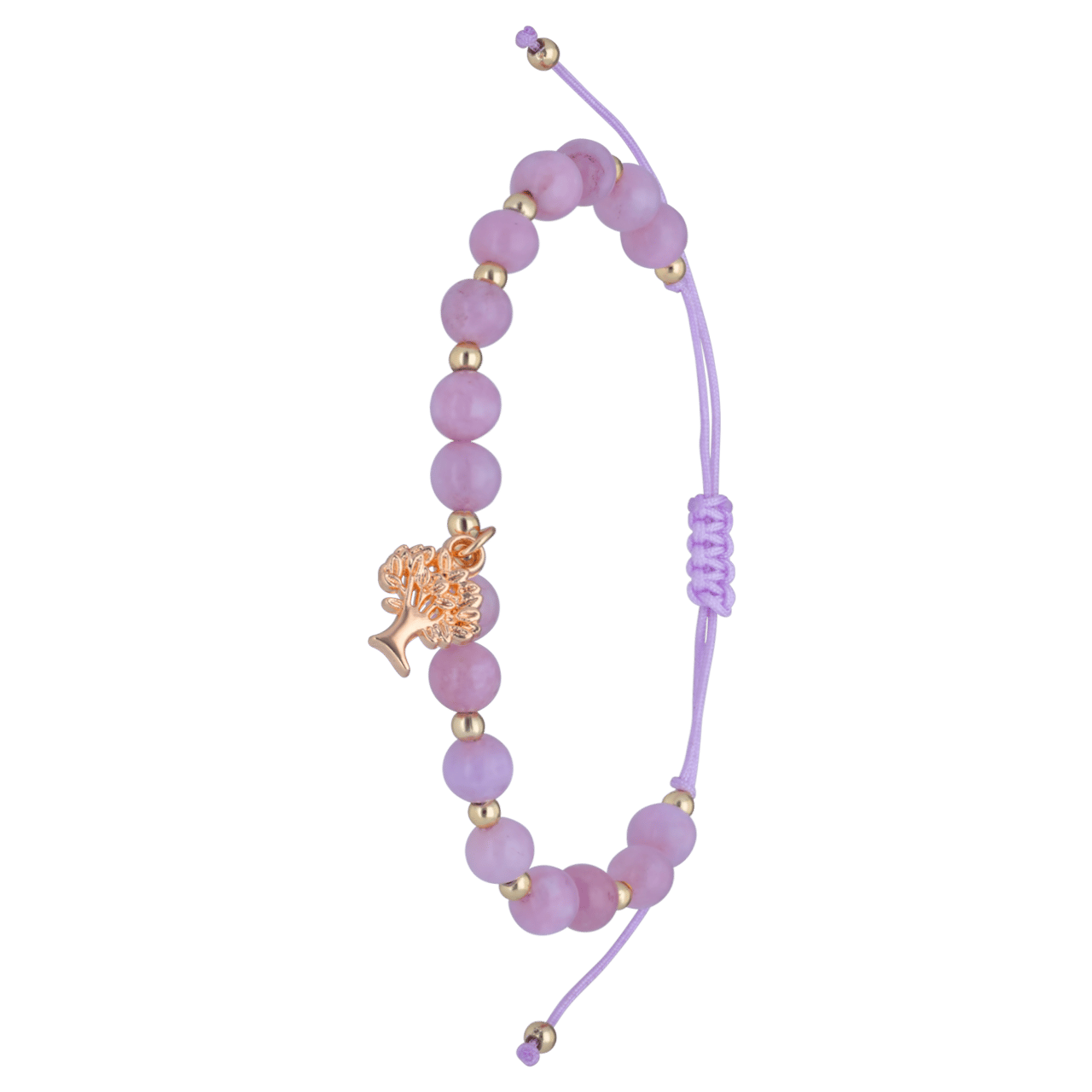Bijoux armband met paarse kralen