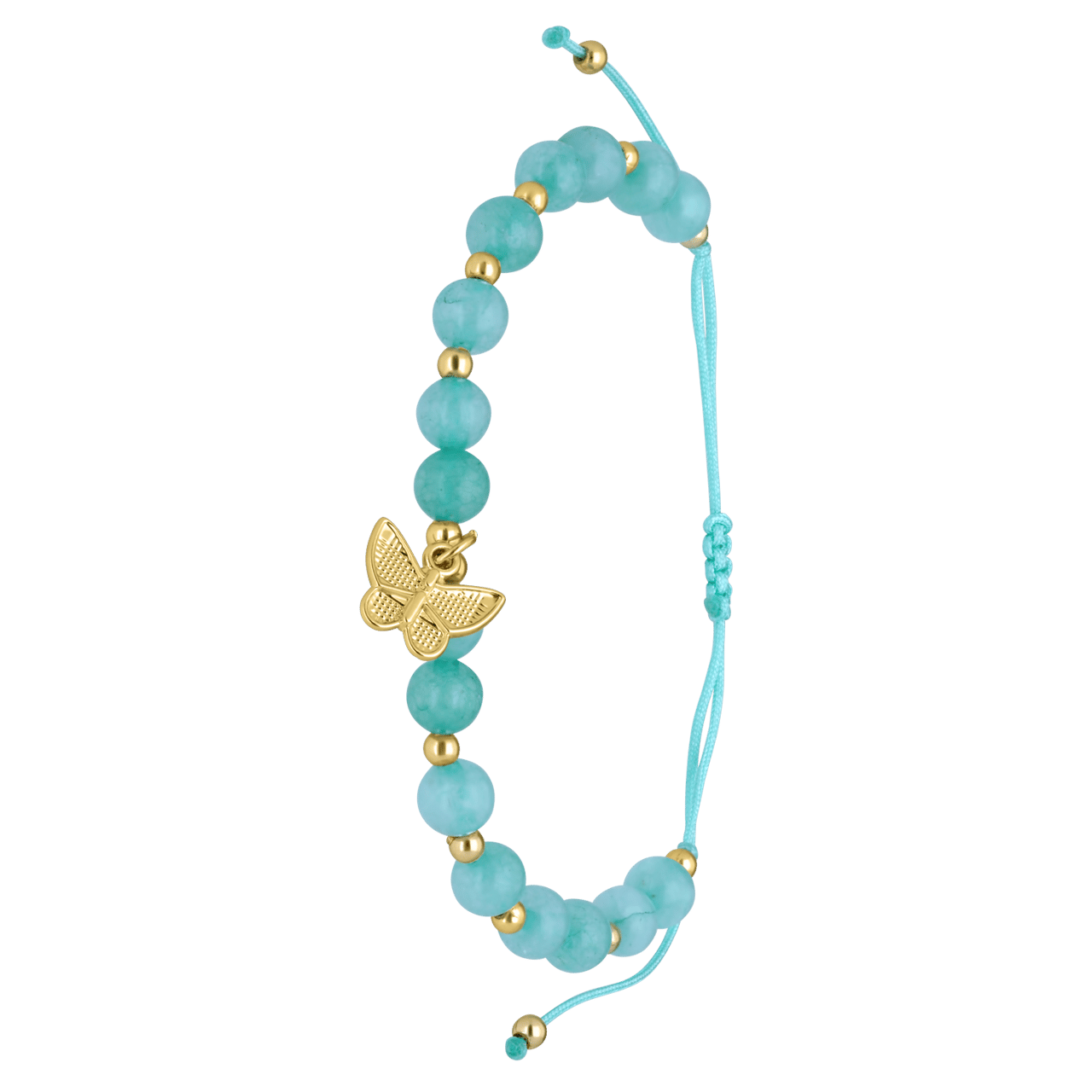 Bijoux armband met mint kleurige kralen