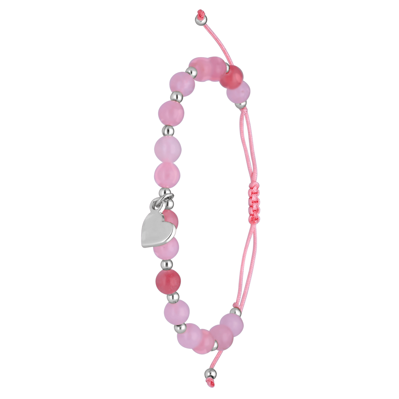 Bijoux armband met roze kralen