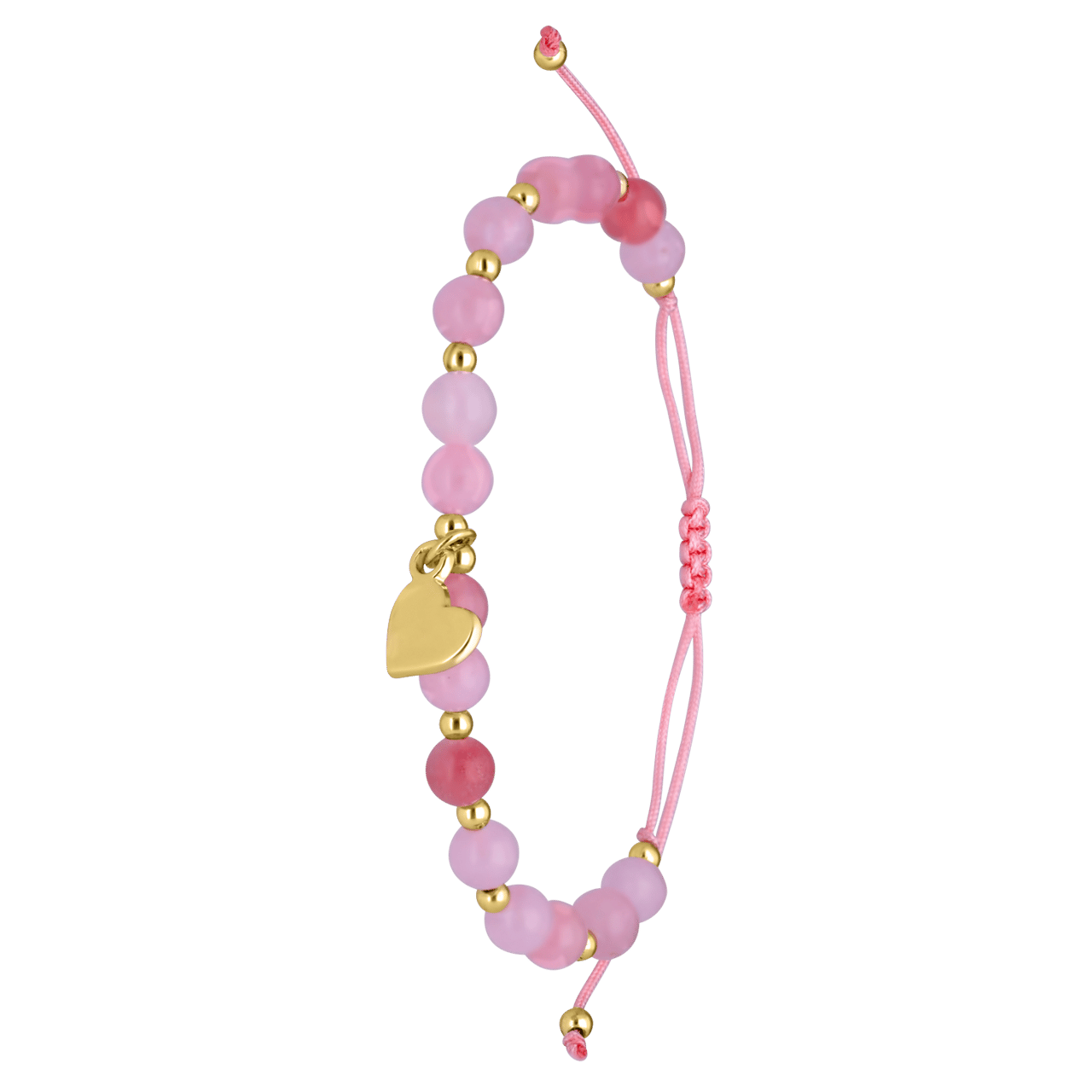 Bijoux armband met roze kralen