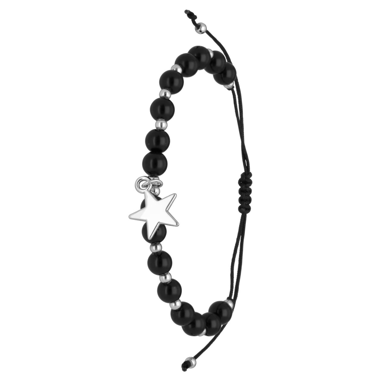 Bijoux armband met zwarte kralen