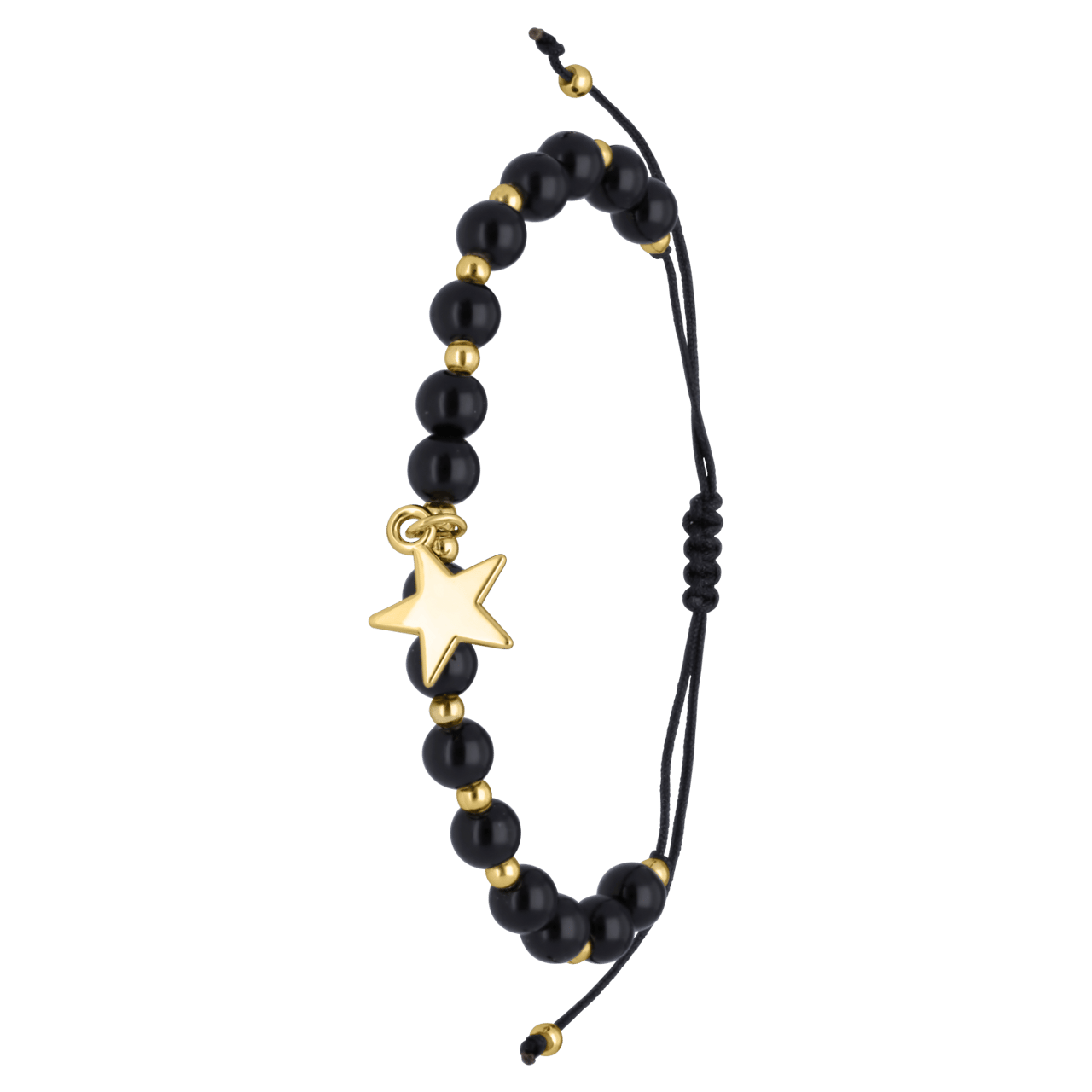 Bijoux armband met zwarte kralen