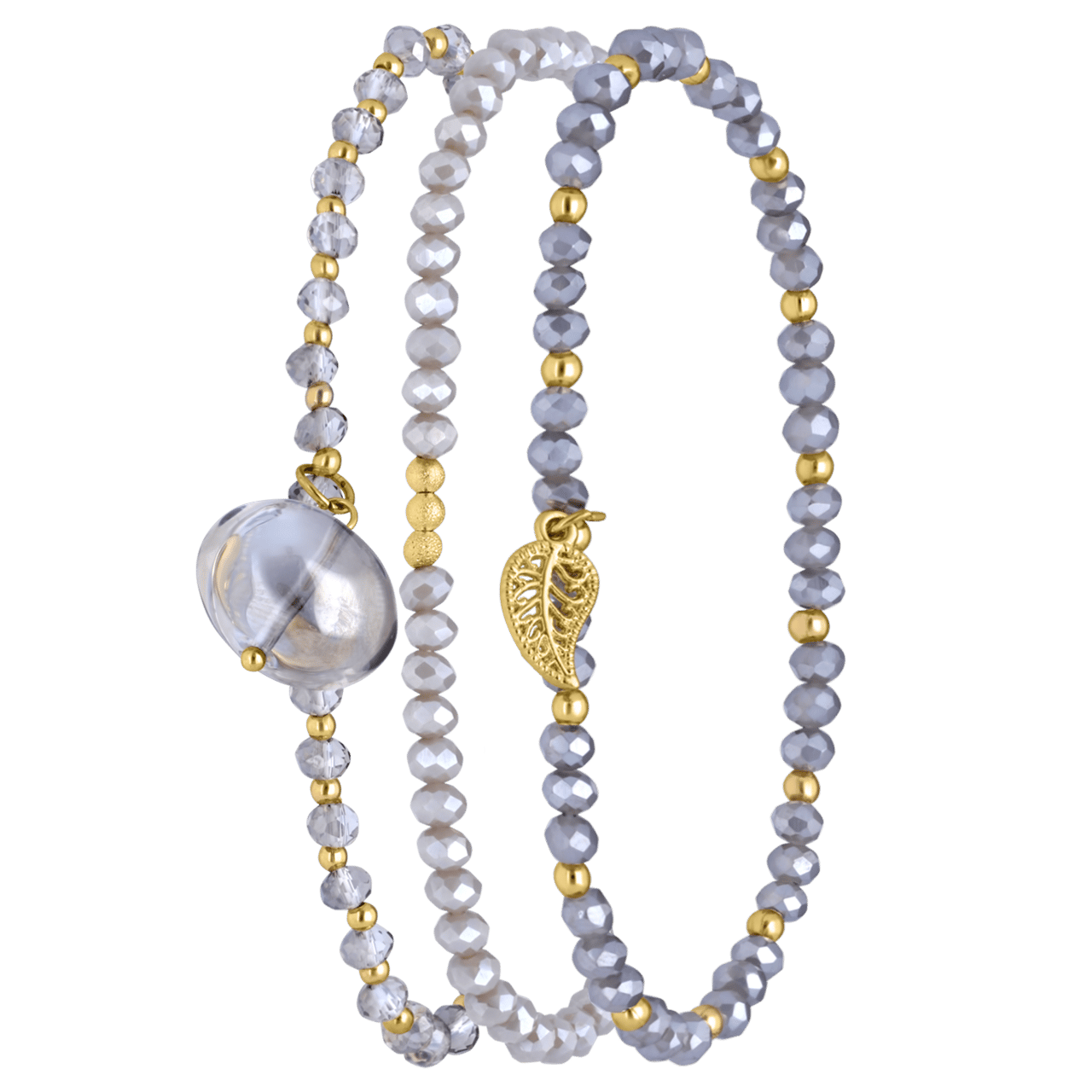 Bijoux goudkleurige rekarmbanden set  voor dames