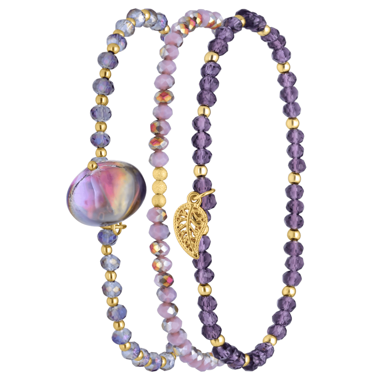 Bijoux goudkleurige rekarmbanden set  voor dames