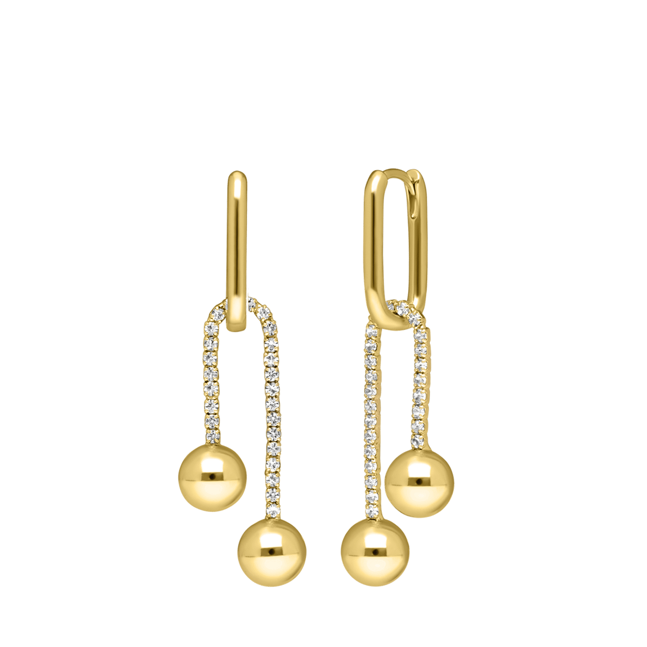 Goudkleurige bijoux oorbellen