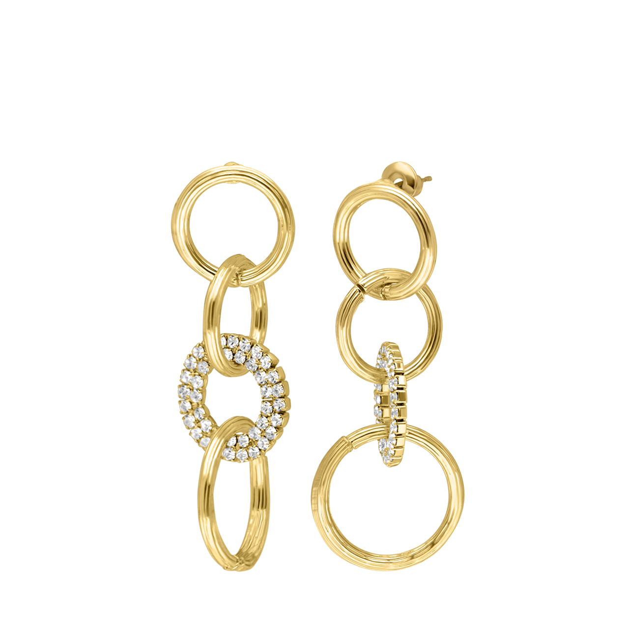 Bijoux goudkleurige oorhangers voor dames