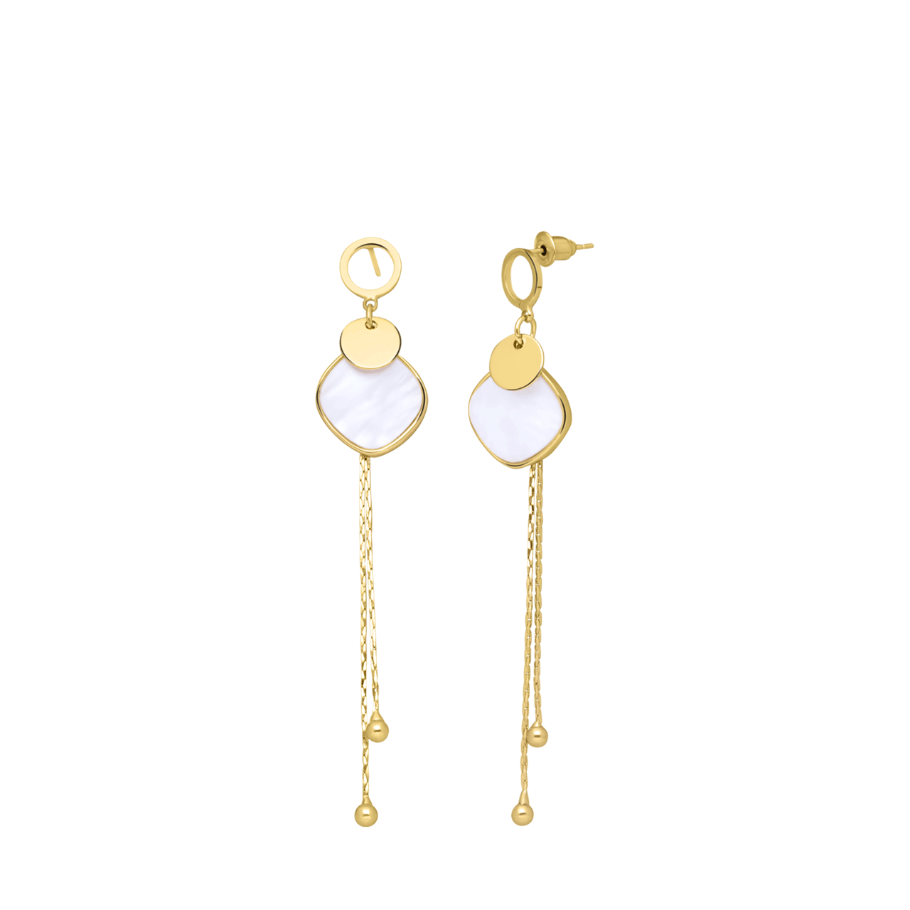 Goudkleurige bijoux oorbellen