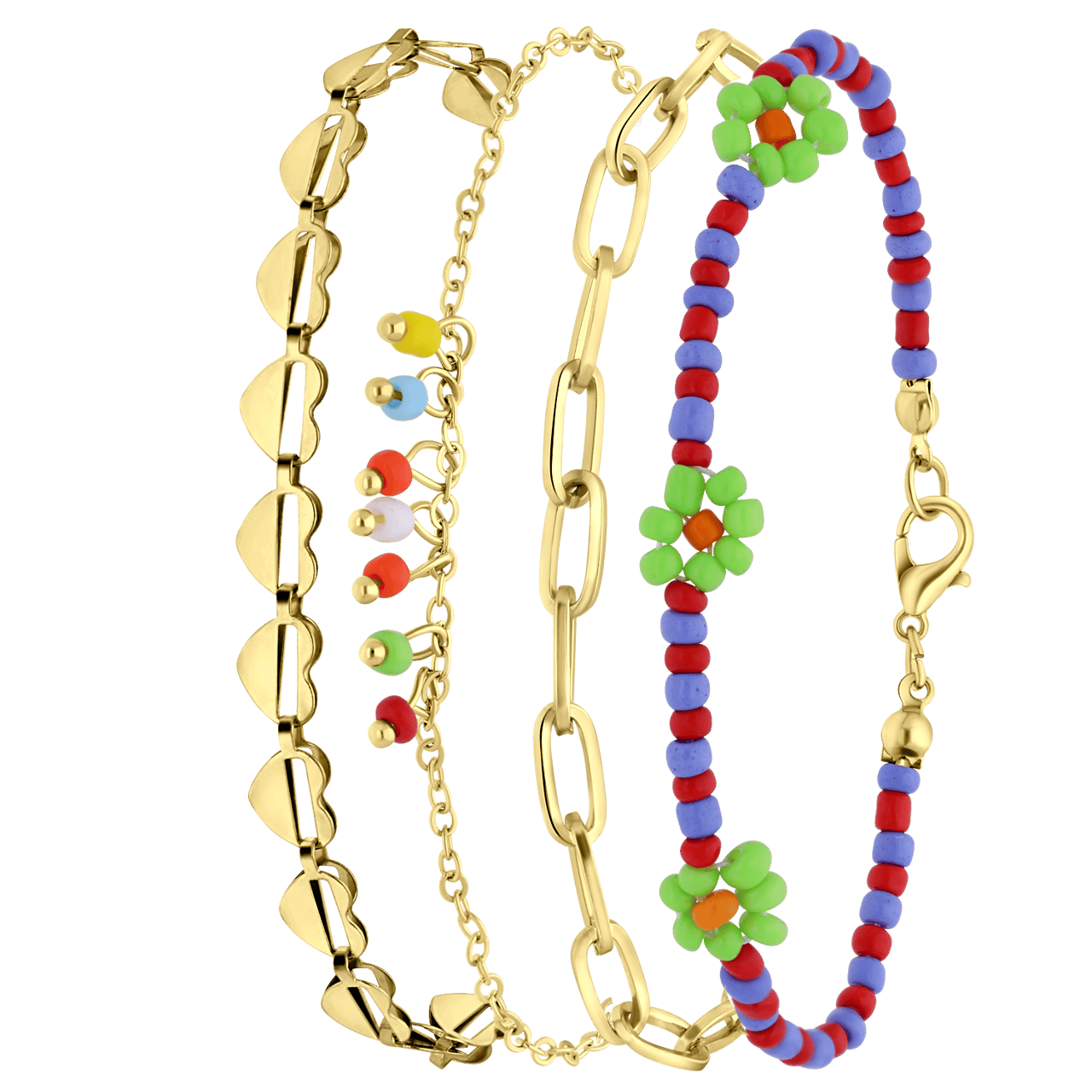 Bijoux armbandenset paars