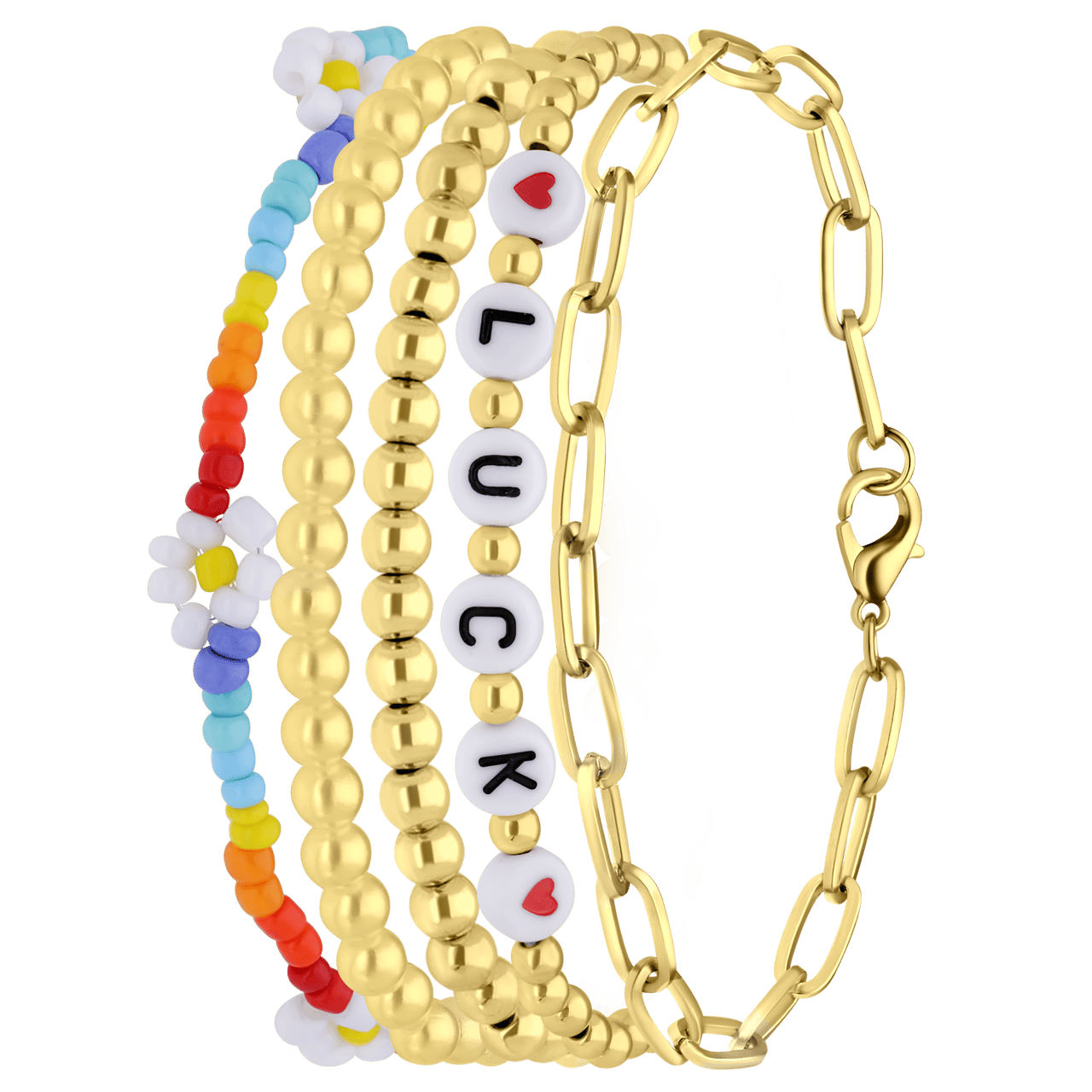Bijoux armbandenset multi kleur