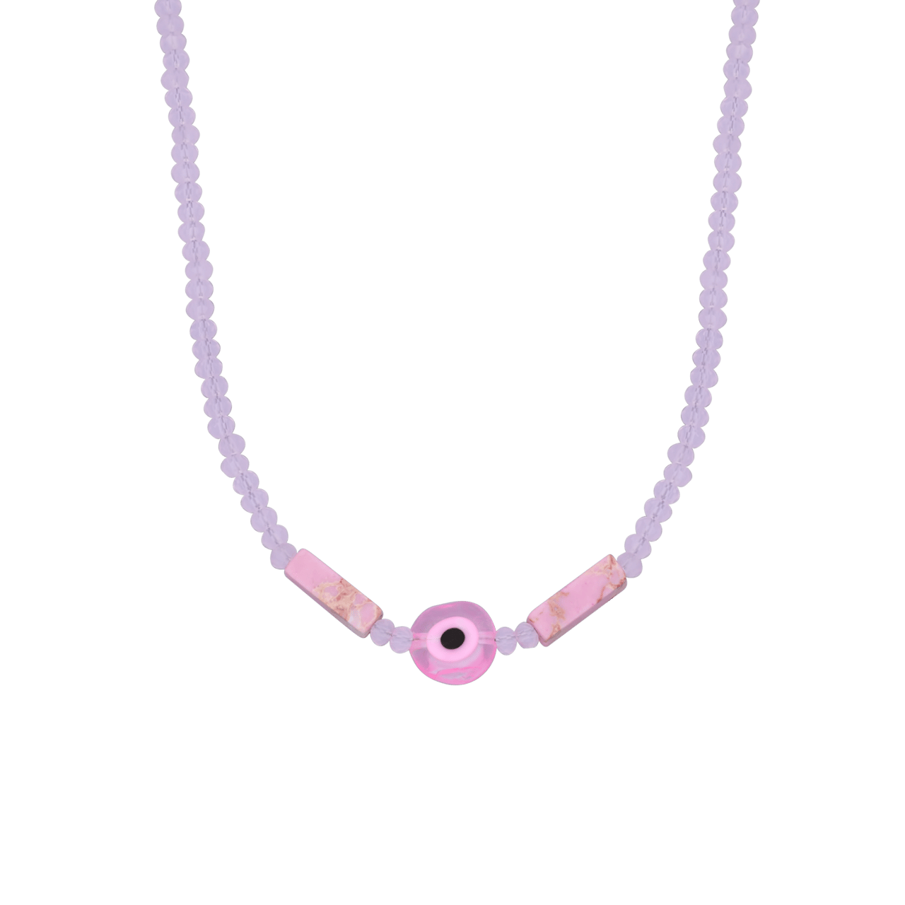 Bijoux chocker met roze oog