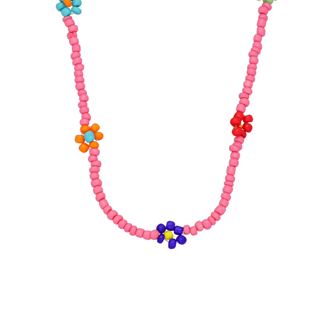 Roze bijoux choker met bloem