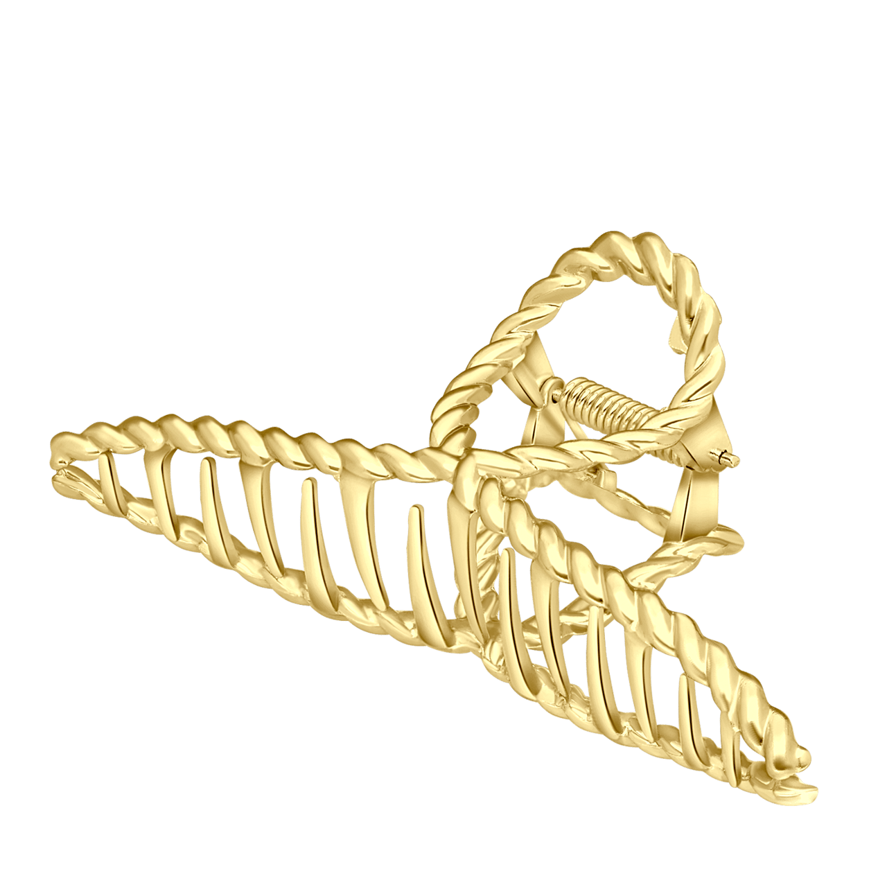 Goldfarbene Bijoux-Haarklammer, Drehoptik