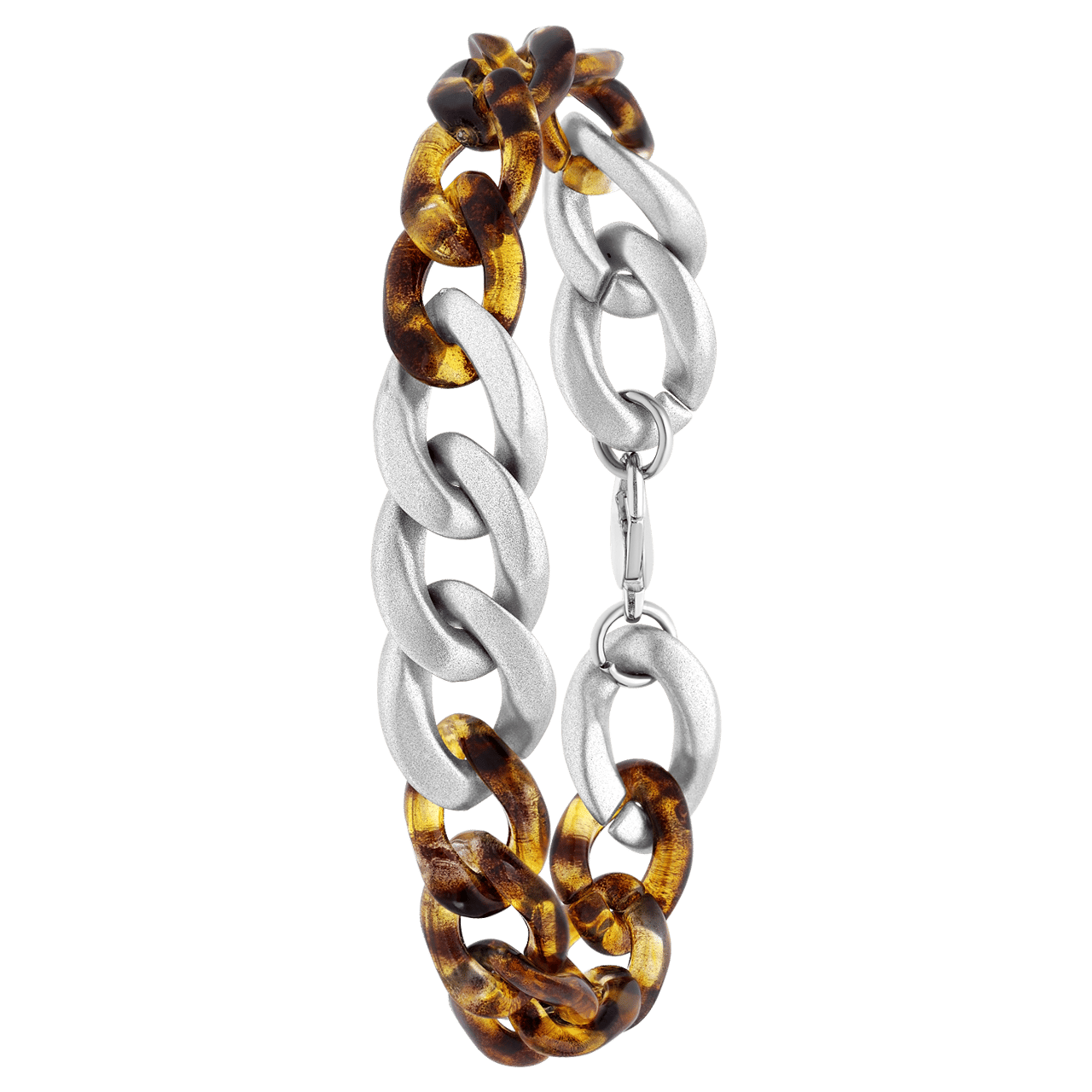 Zilverleurige bijoux armband met panter
