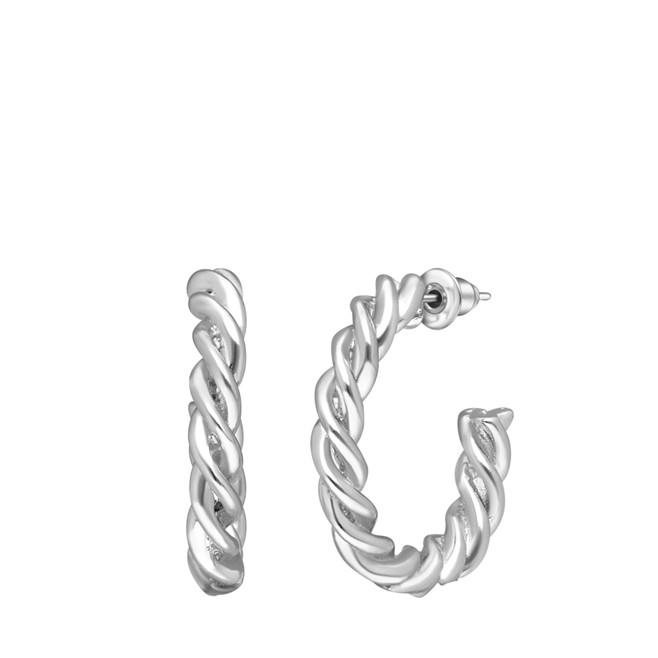 Bijoux zilverkleurige oorringen voor dames