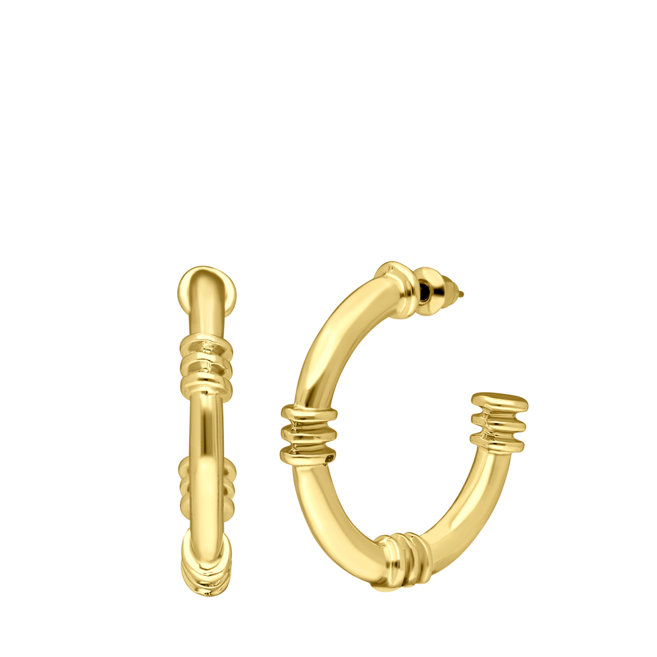 Goudkleurige bijoux oorringen