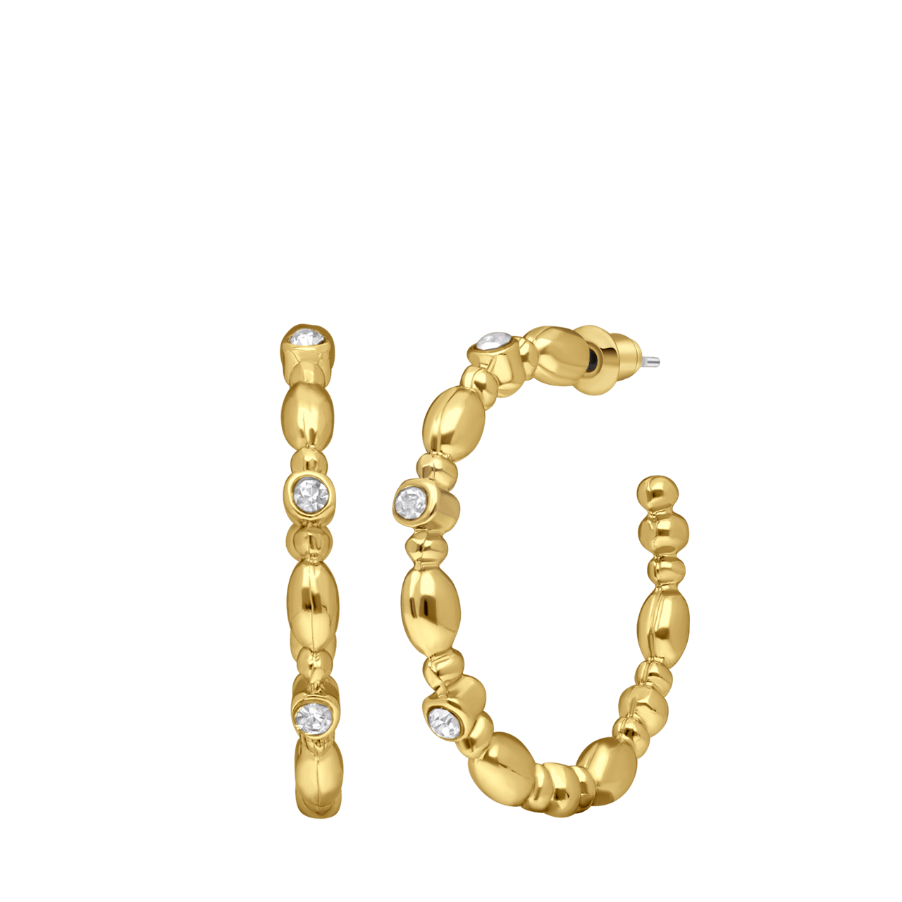 Goudkleurige bijoux oorringen bol
