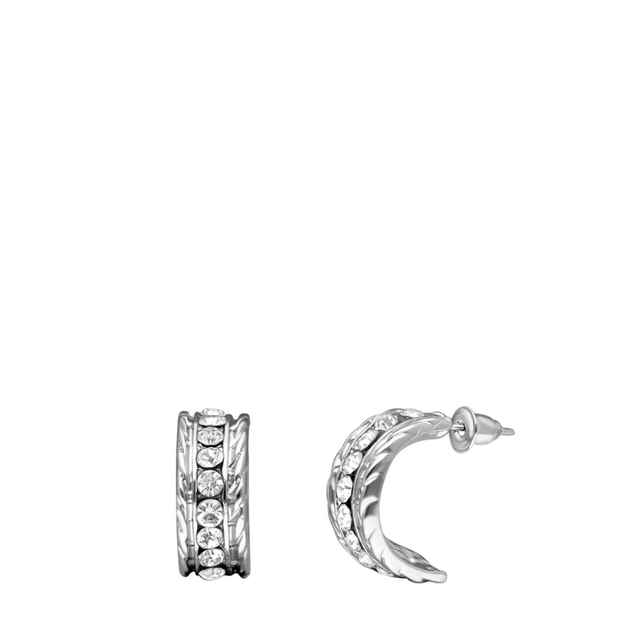 Bijoux zilverkleurige oorringen voor dames