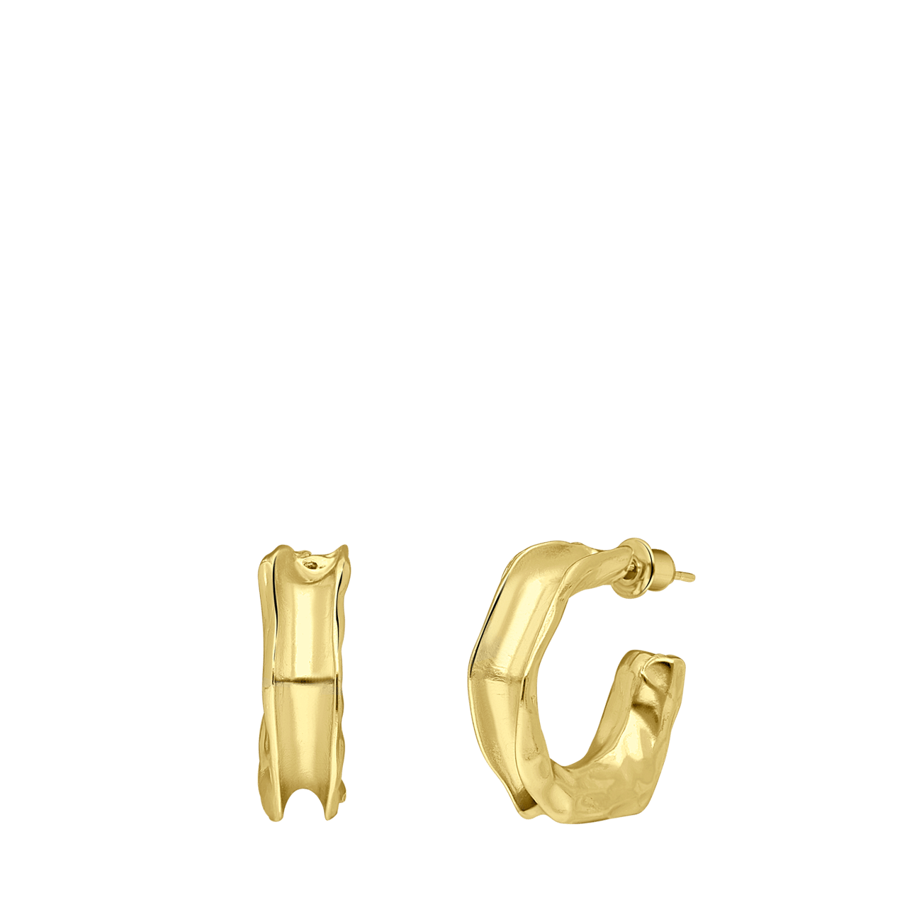 Goudkleurige bijoux oorringen