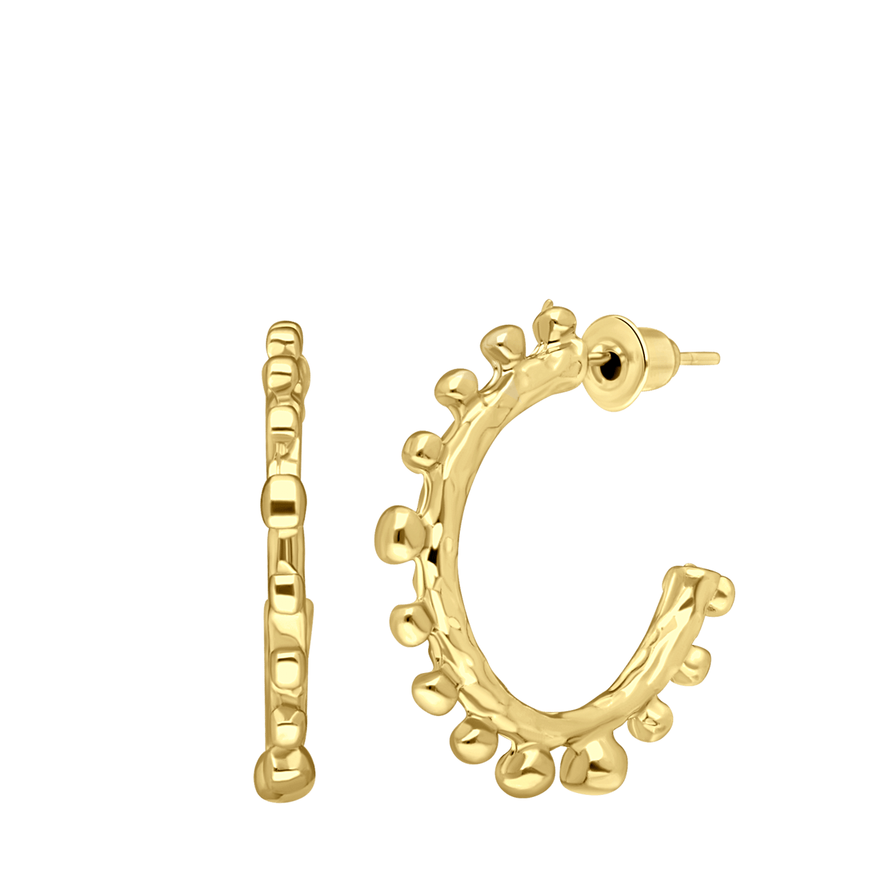 Bijoux goudkleurige oorringen bol voor dames