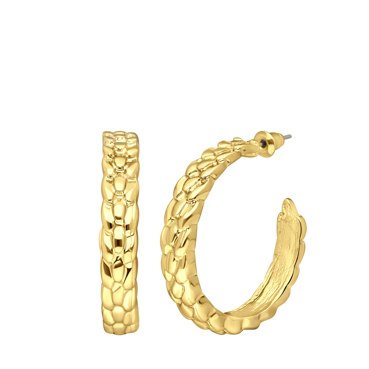 Goldfarbene Bijoux-Ohrringe, gewölbt