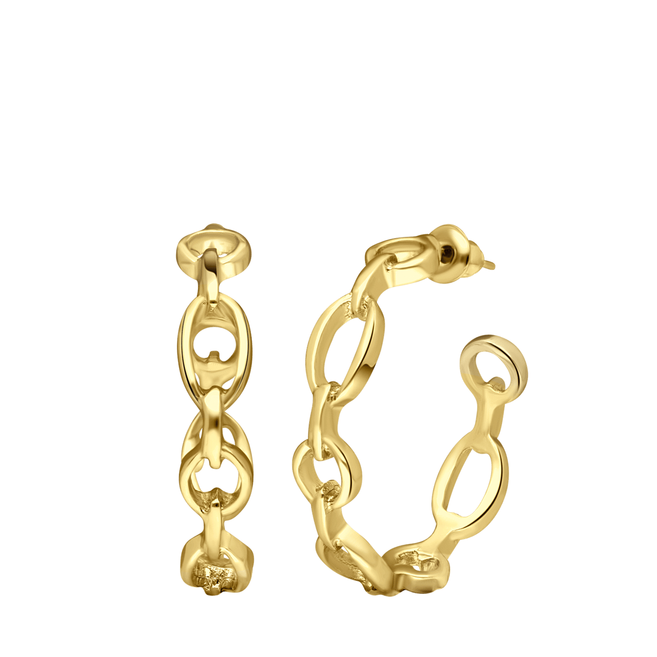 Goudkleurige bijoux oorringen