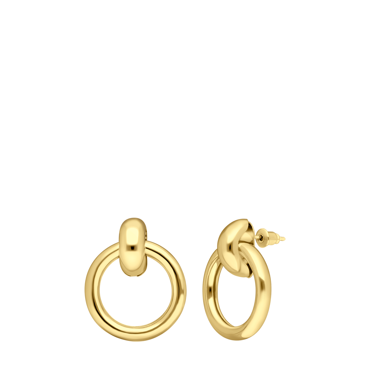Goudkleurige bijoux oorringen met cirkel