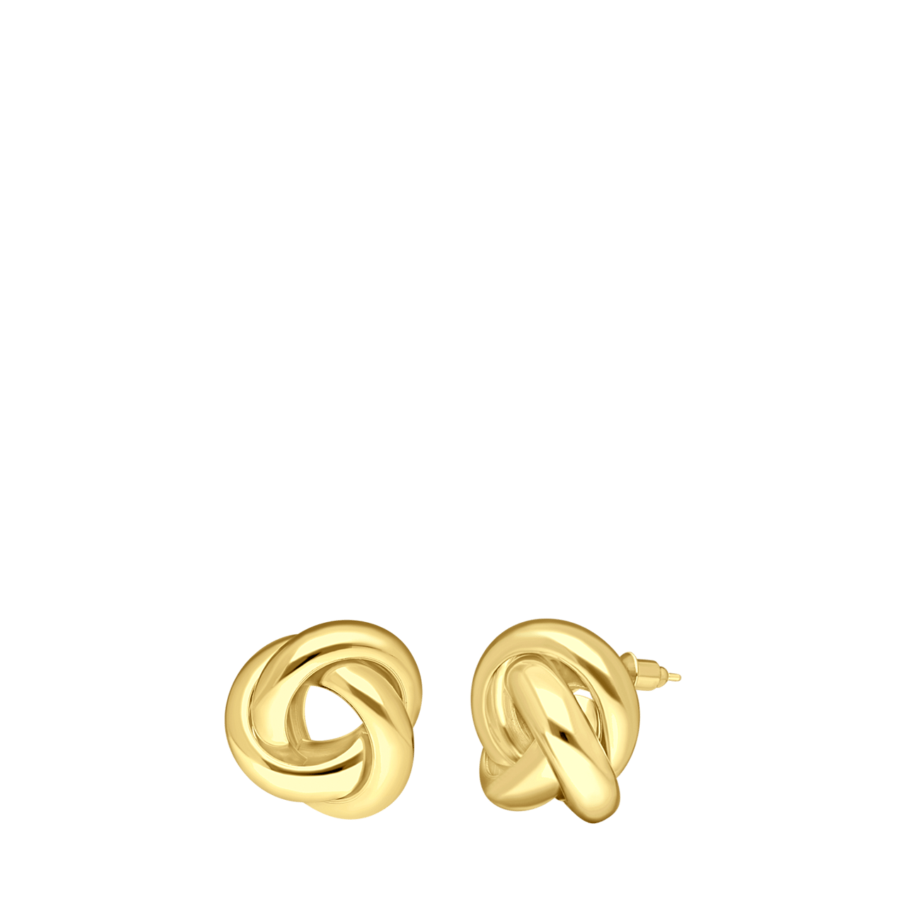 Goldfarbene Bijoux-Ohrstecker mit Knopf