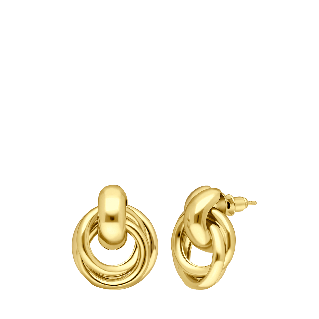 Goudkleurige bijoux oorbellen rond