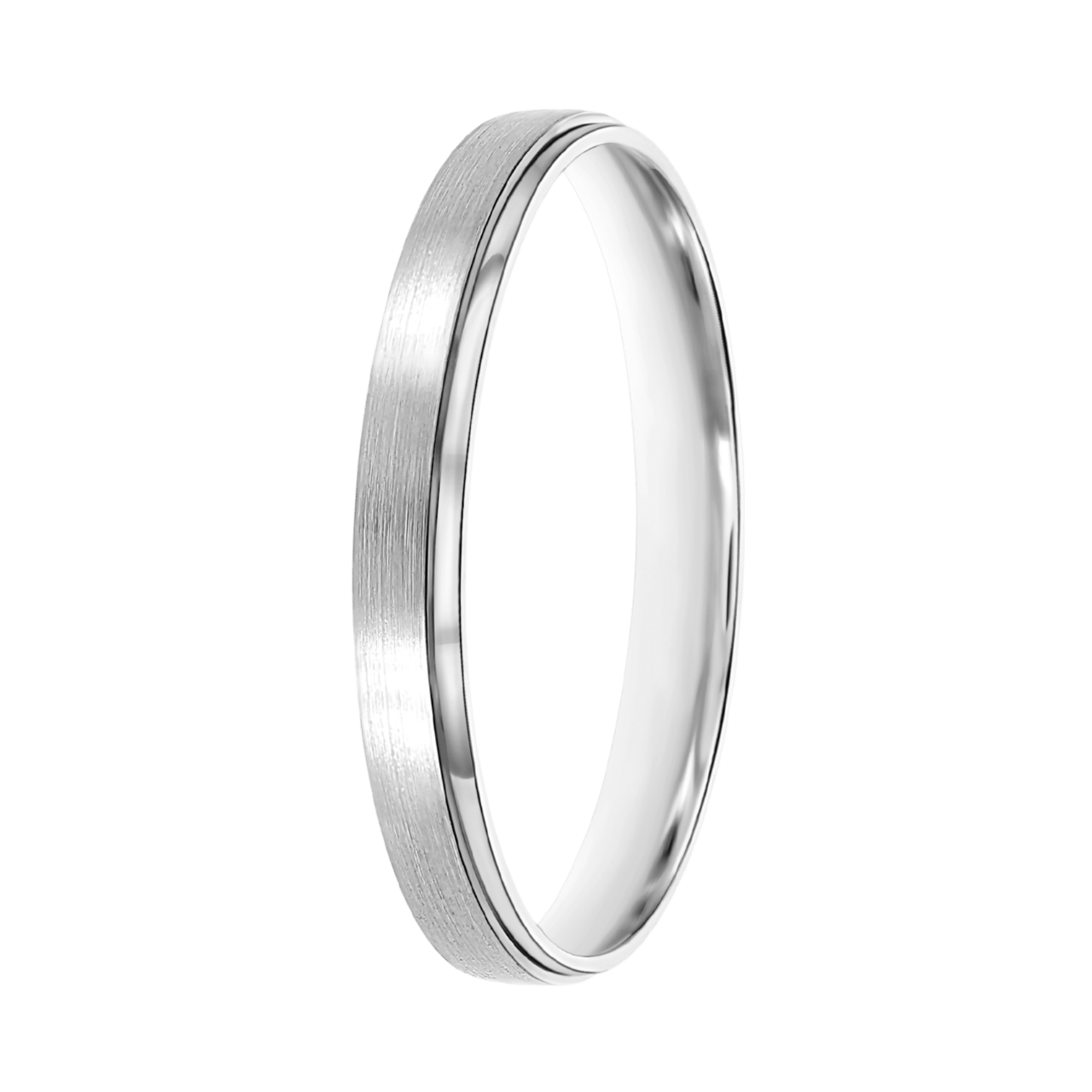 14K witgouden dames trouwring 3mm Elif TW 304