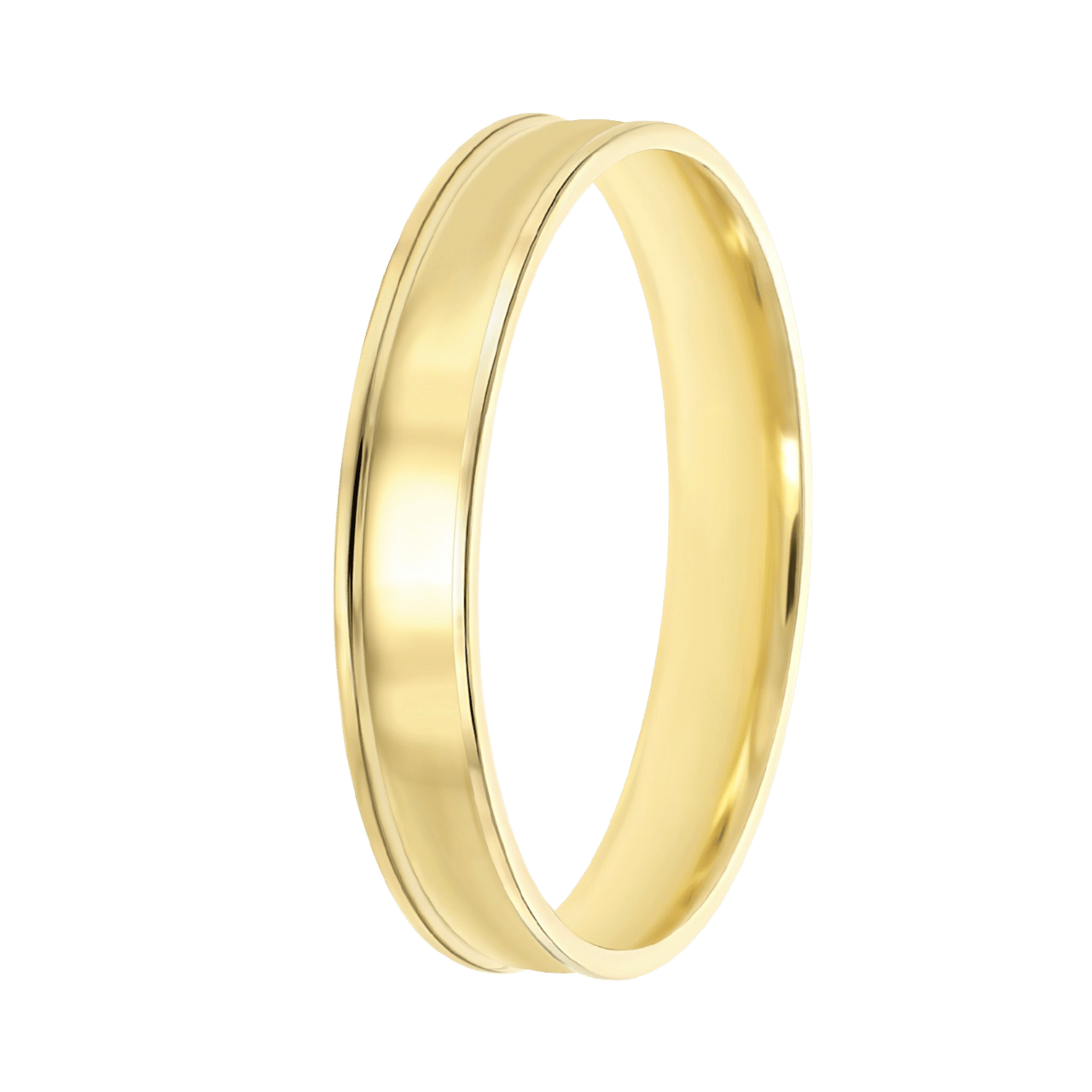 9K gele dames trouwring 4mm Nisa TW 453