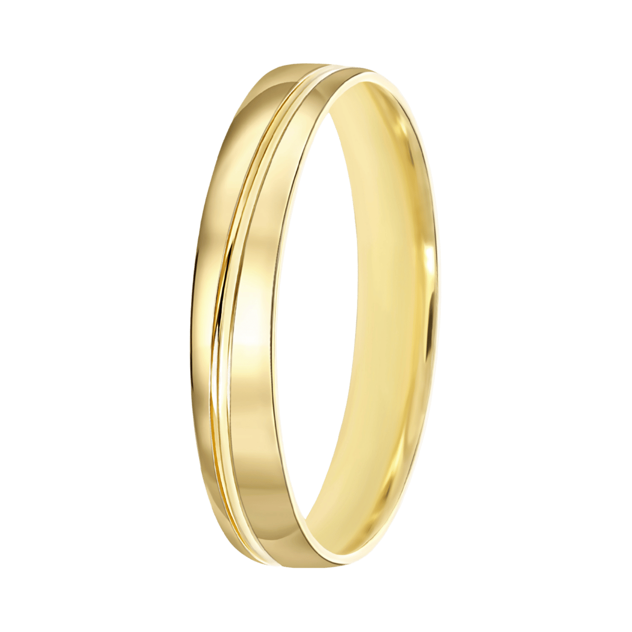 Trauring für Damen, 585 Gelbgold, 4 mm, Sterre TW 457