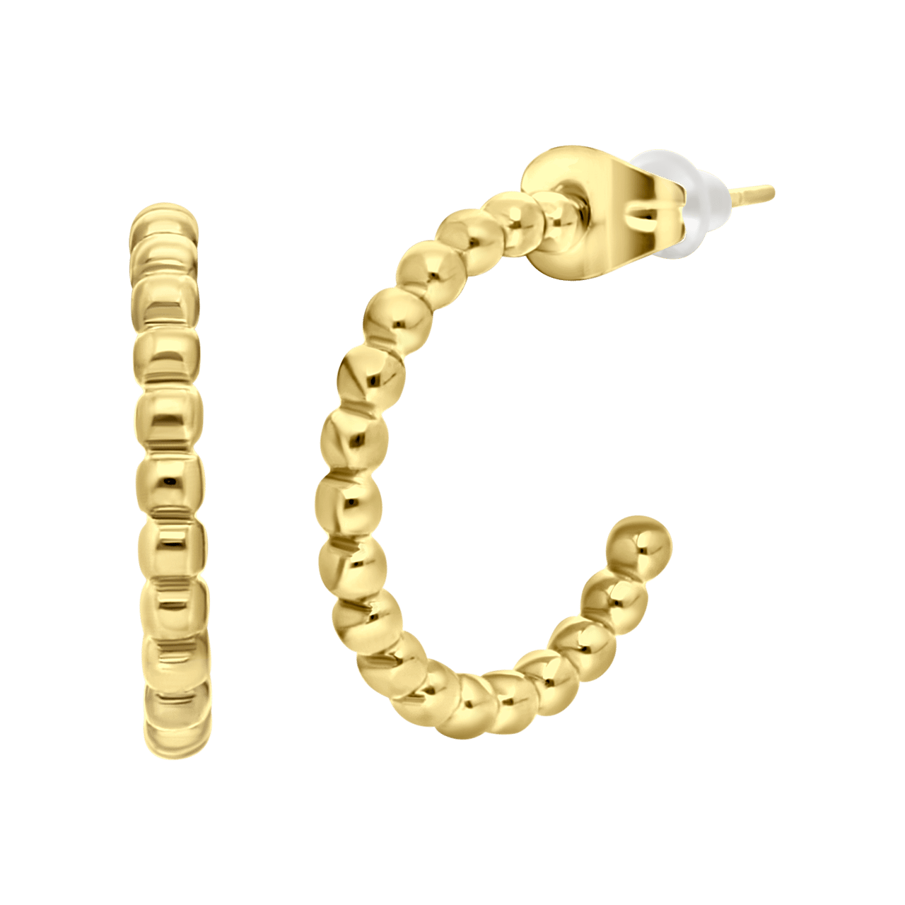 Stainless steel goldplated oorringen voor dames