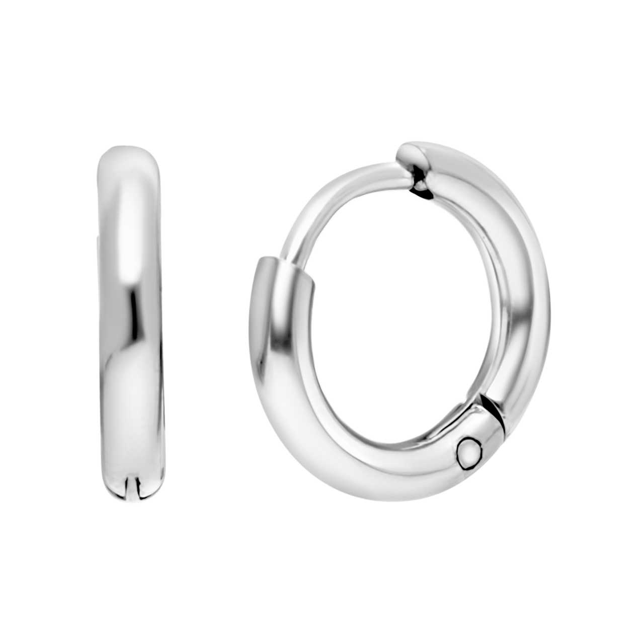 Stainless steel oorringen bewerkt