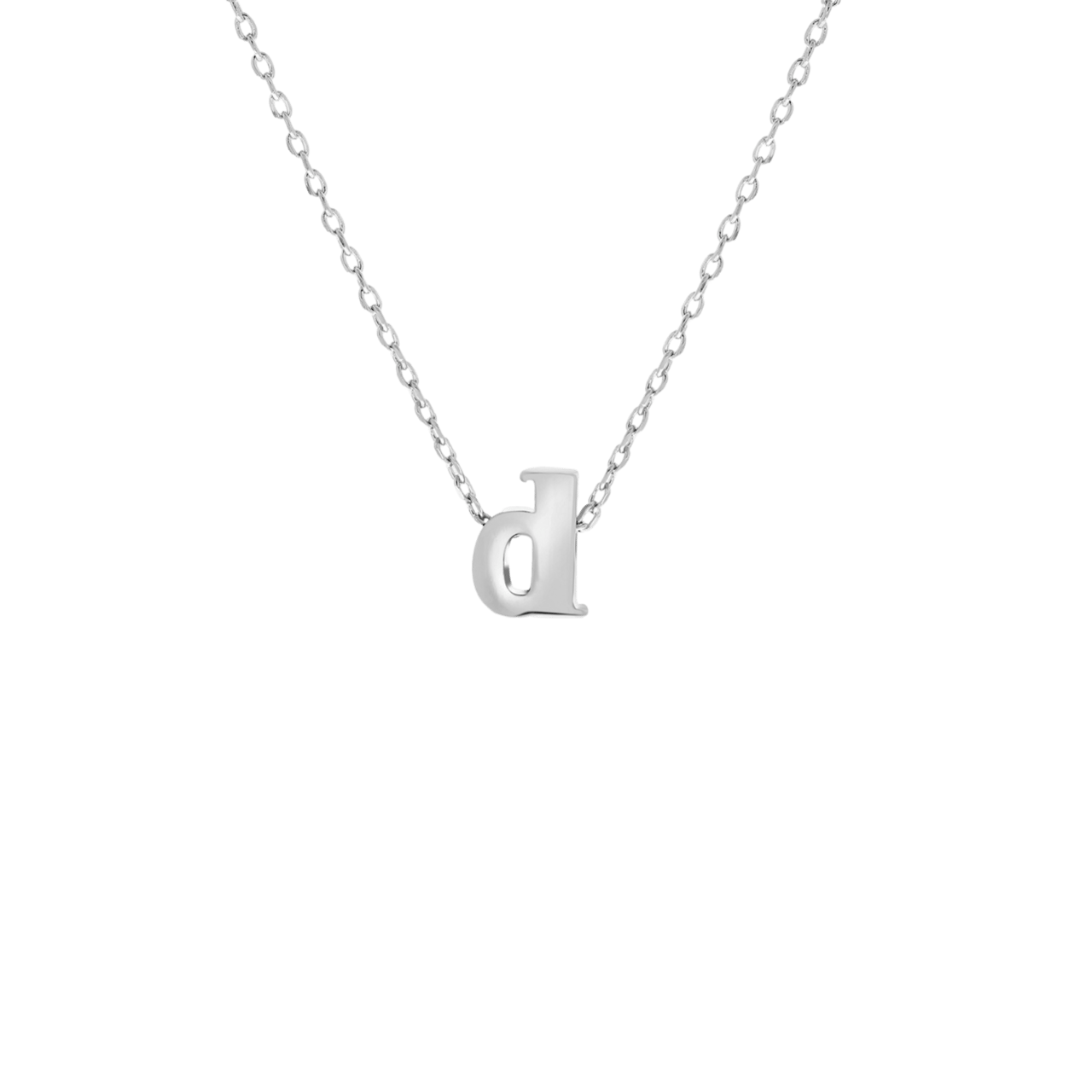 Stalen ketting met hanger letter