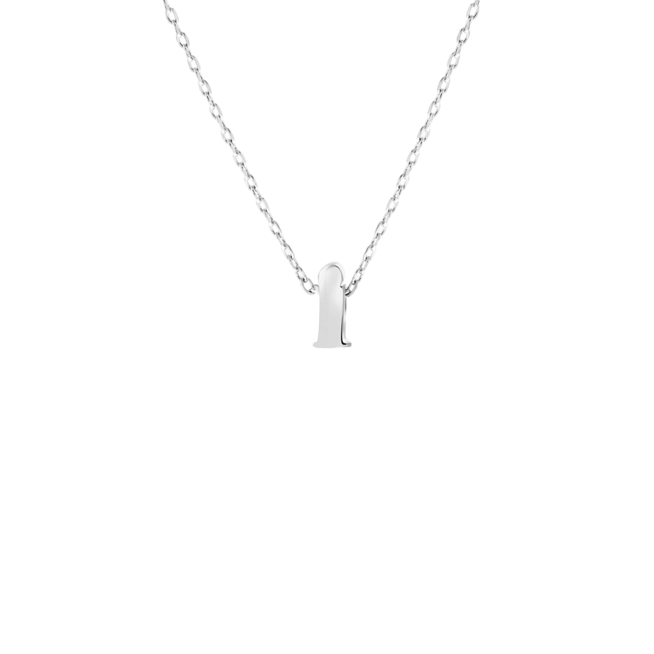 Stalen ketting met hanger letter