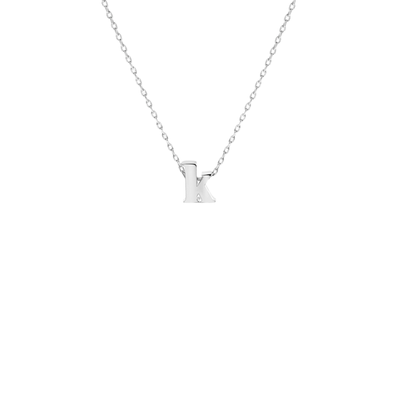 Stalen ketting met hanger letter