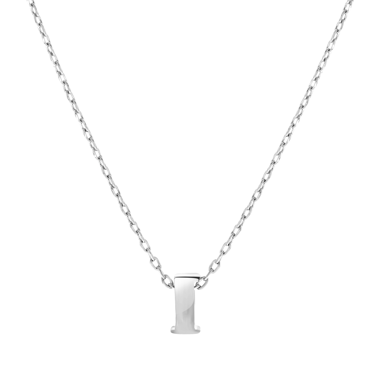 Stalen ketting met hanger letter