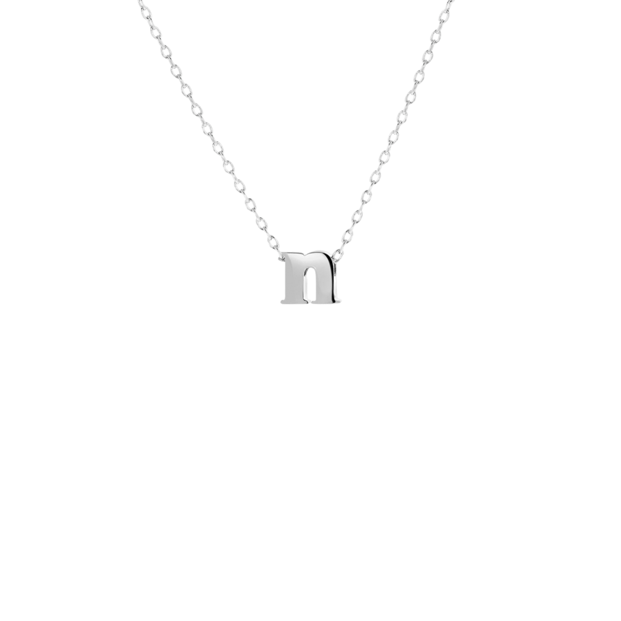 Stalen ketting met hanger letter