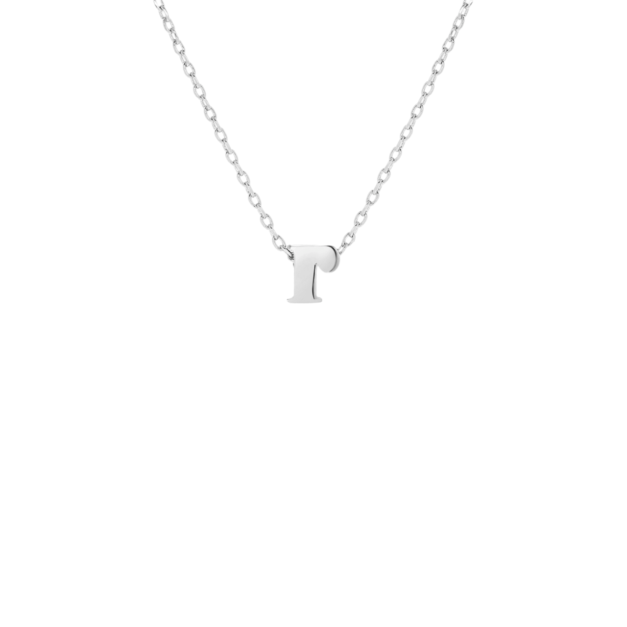Stalen ketting met hanger letter